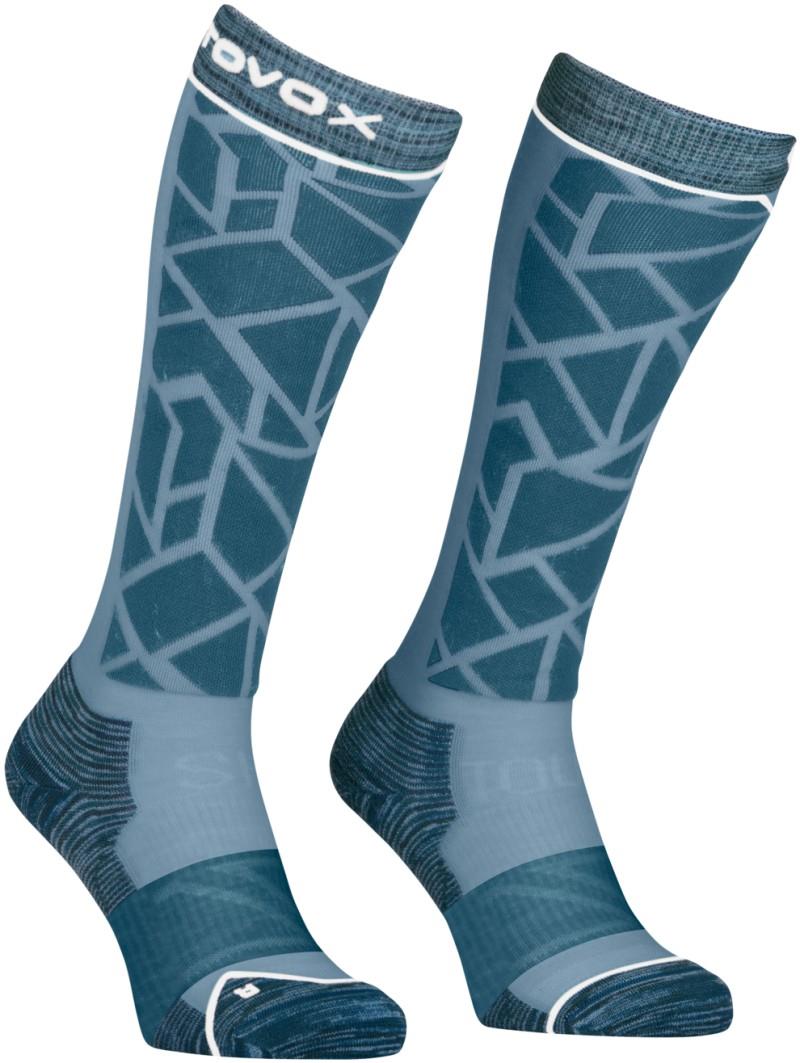 Ski Tour Compression Long Socks - Womens - blue nunatak 1