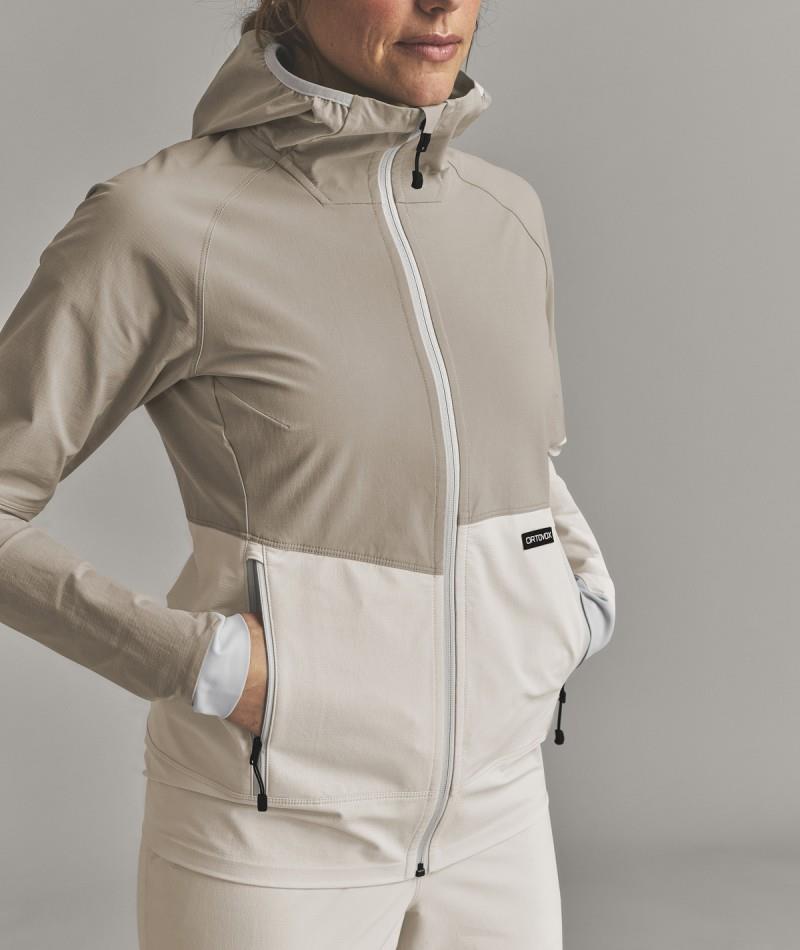 Venet Softshell Hooded Jacket - Womens - dark linen 1