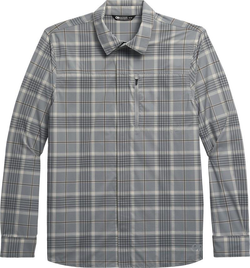 Astroman LS Sun Shirt - Mens - light pewter plaid 1