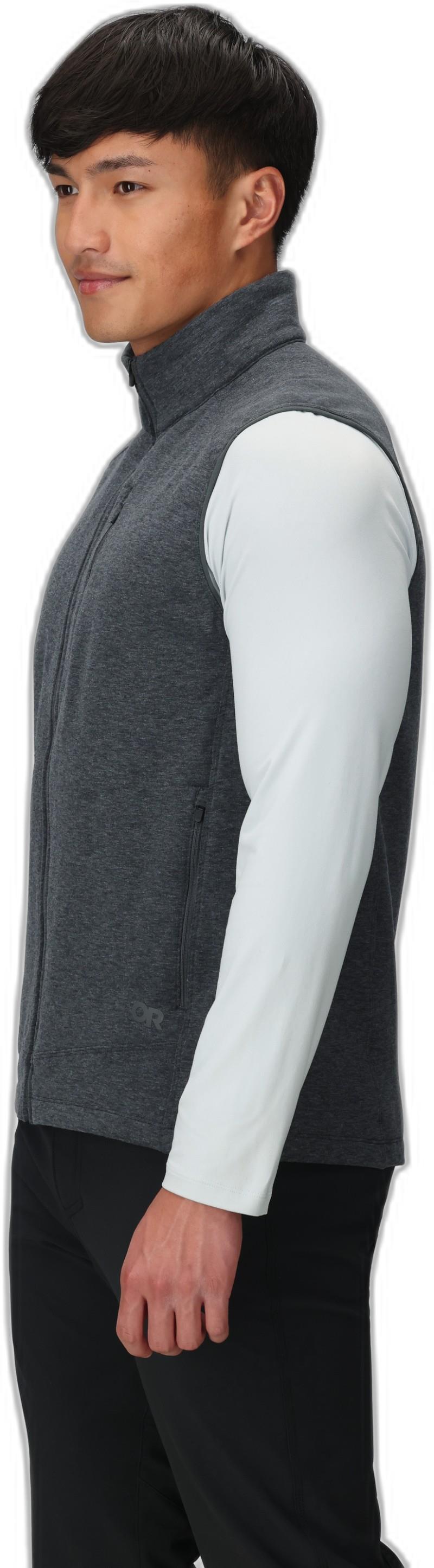 Crescent Fleece Vest - Mens - storm heather 1