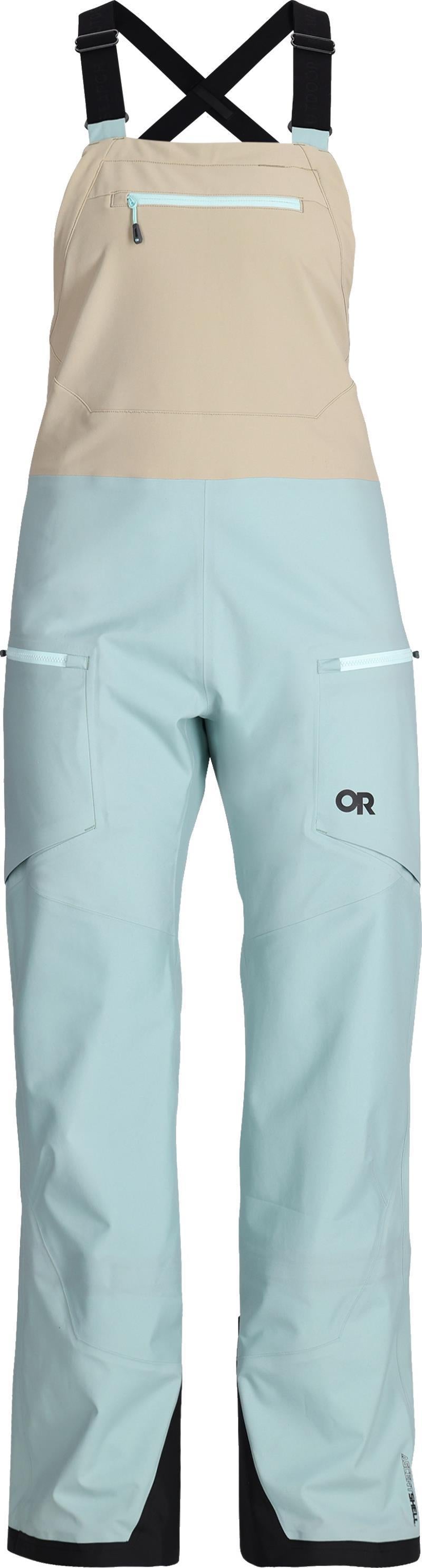 Skytour AscentShell Bibs, Reg - Womens - Sage / Pro Khaki 1