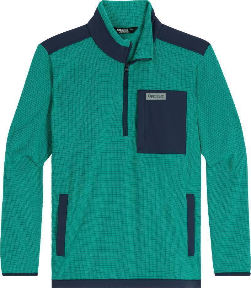 Trail Mix Quarter Zip Pullover - Mens - Tropical / Naval Blue 1