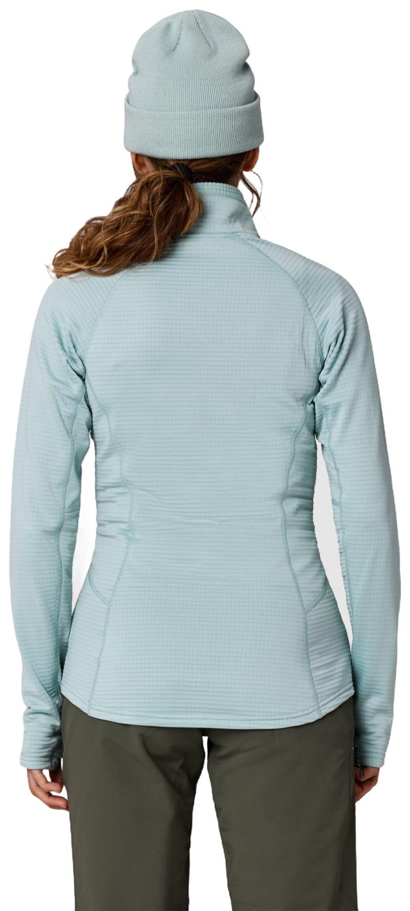 Vigor Grid Fleece Quarter Zip - Womens - thyme 1