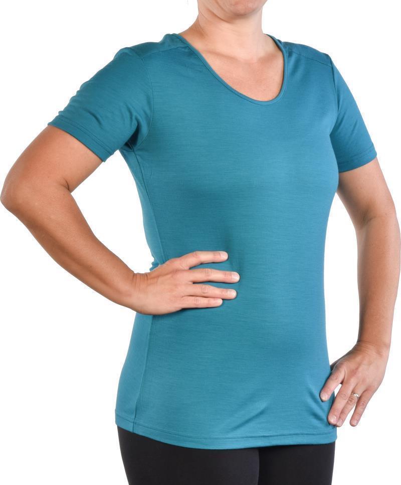 100% Merino Wool Fashion T - Womens - Glacier 1