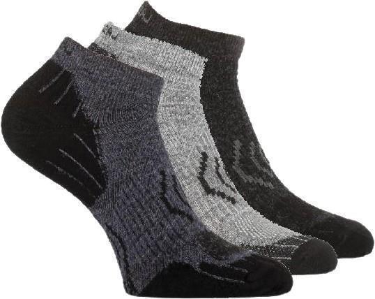 Merino, Lightweight Ankle Socks - Unisex - Assorted Color 3-Pack - Black / Grey / Ash 1