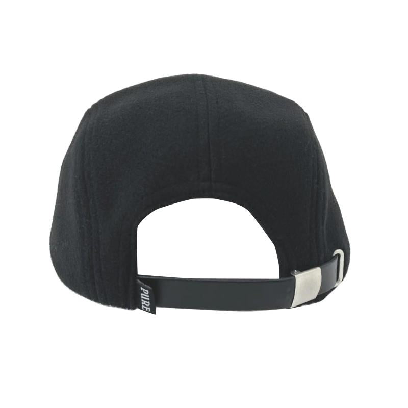 PURE Stripe Flannel Camp Hat - coal heather 1