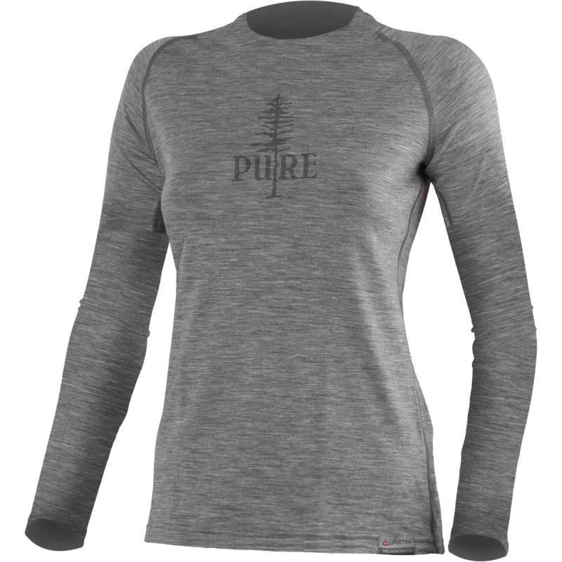 PURE Tree 100% Merino Wool LS T-Shirt - Womens - Ash 1