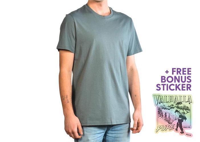 Pima Cotton SS Crew Neck T-Shirt - Mens - Slate 1