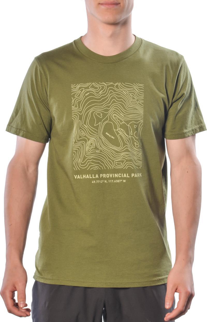 Valhalla Provincial Park, Mulvey Basin SS T-Shirt, Organic Cotton - Mens - Olive 1