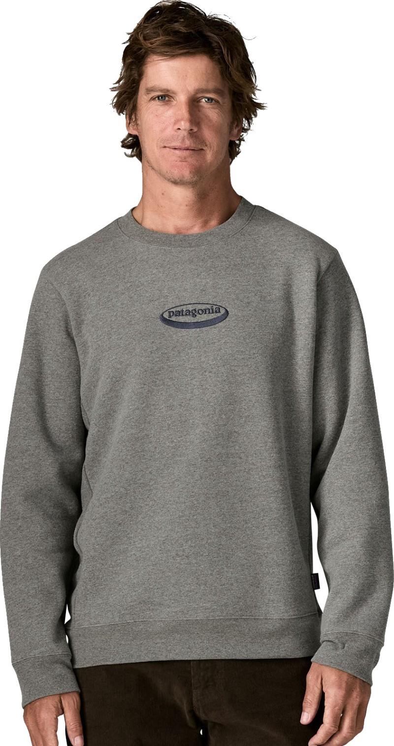 `95 Oval Logo Uprisal Crew Sweatshirt - Mens - gravel heather 1