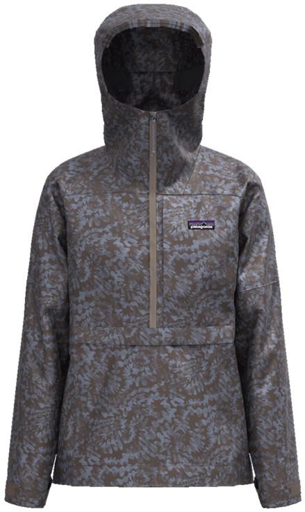 Boulder Fork Rain Pullover - Womens - swirls / crimini taupe 1