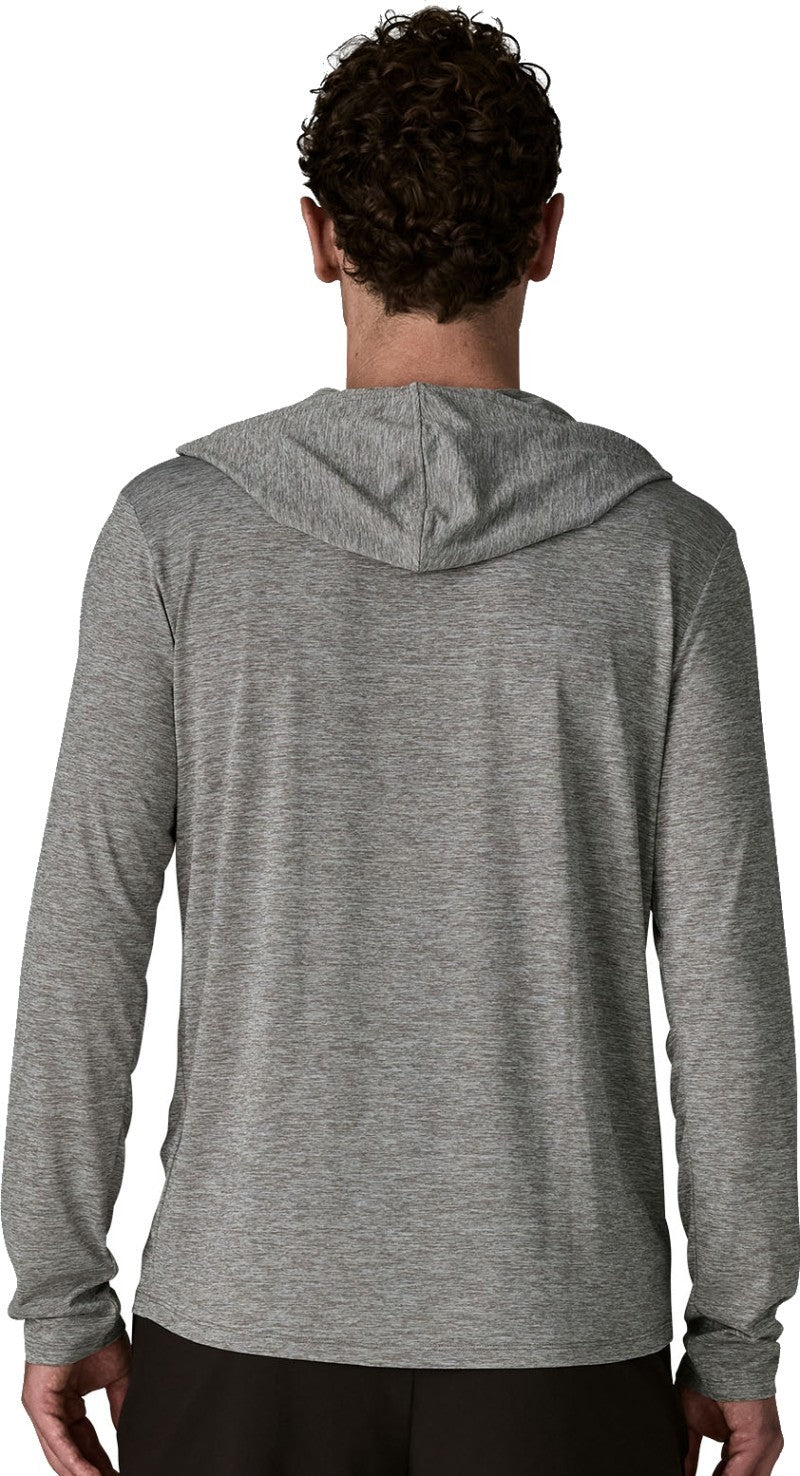 Capilene Cool Daily Hoody - Strataspire Stripe - Mens - feather grey 1