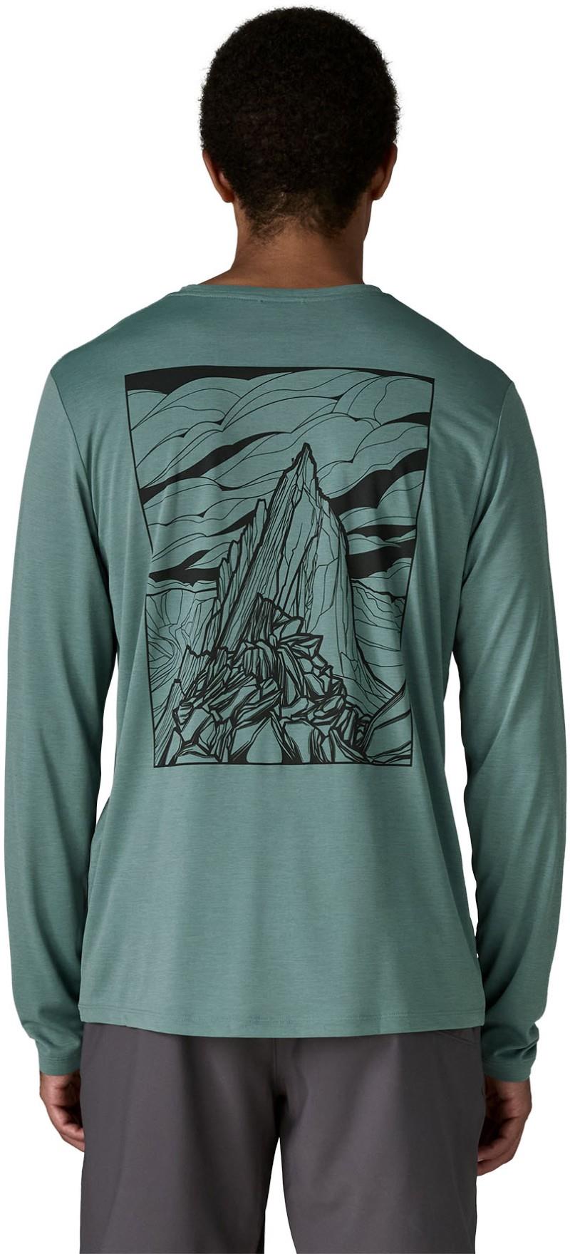 Capilene Cool Daily LS Shirt - Cloud Crag - Mens - blue sage / light blue sage x-dye 1