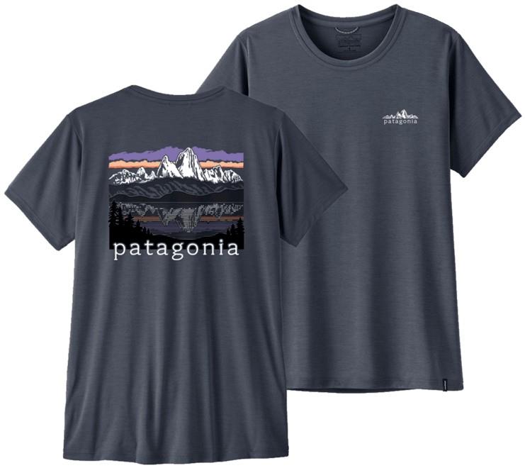 Capilene Cool Daily Shirt - Fitz Roy Foothills - Womens - smolder blue / light smolder blue x-dye 1