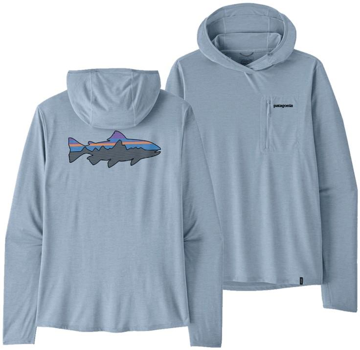 Capilene Cool Sun Hoody - Fitz Roy Trout - Mens - steam blue / dark steam blue x-dye 1