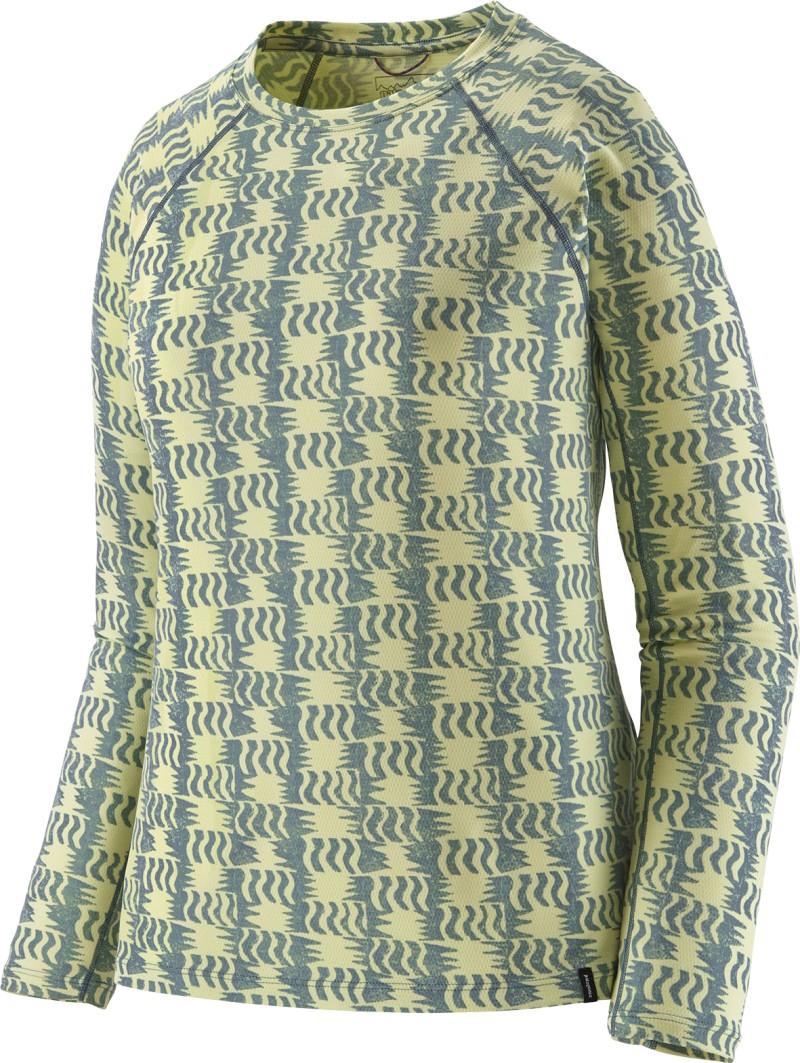 Capilene Midweight Crew - Womens - sun quilt / blue sage 1
