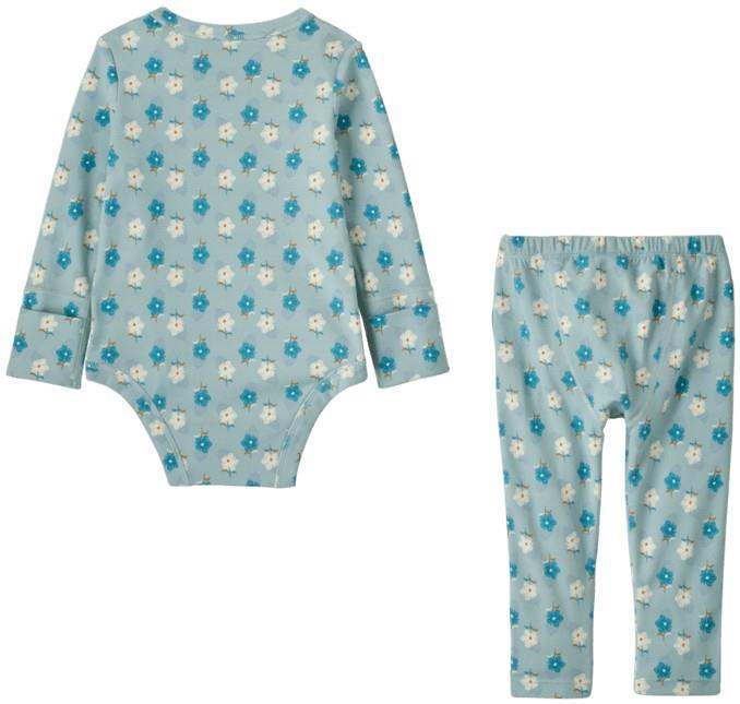 Capilene Midweight Set - Infant - snow ditsy / virtually blue 1