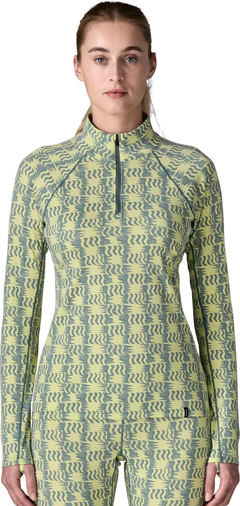 Capilene Midweight Zip Neck - Womens - sun quilt / blue sage 1