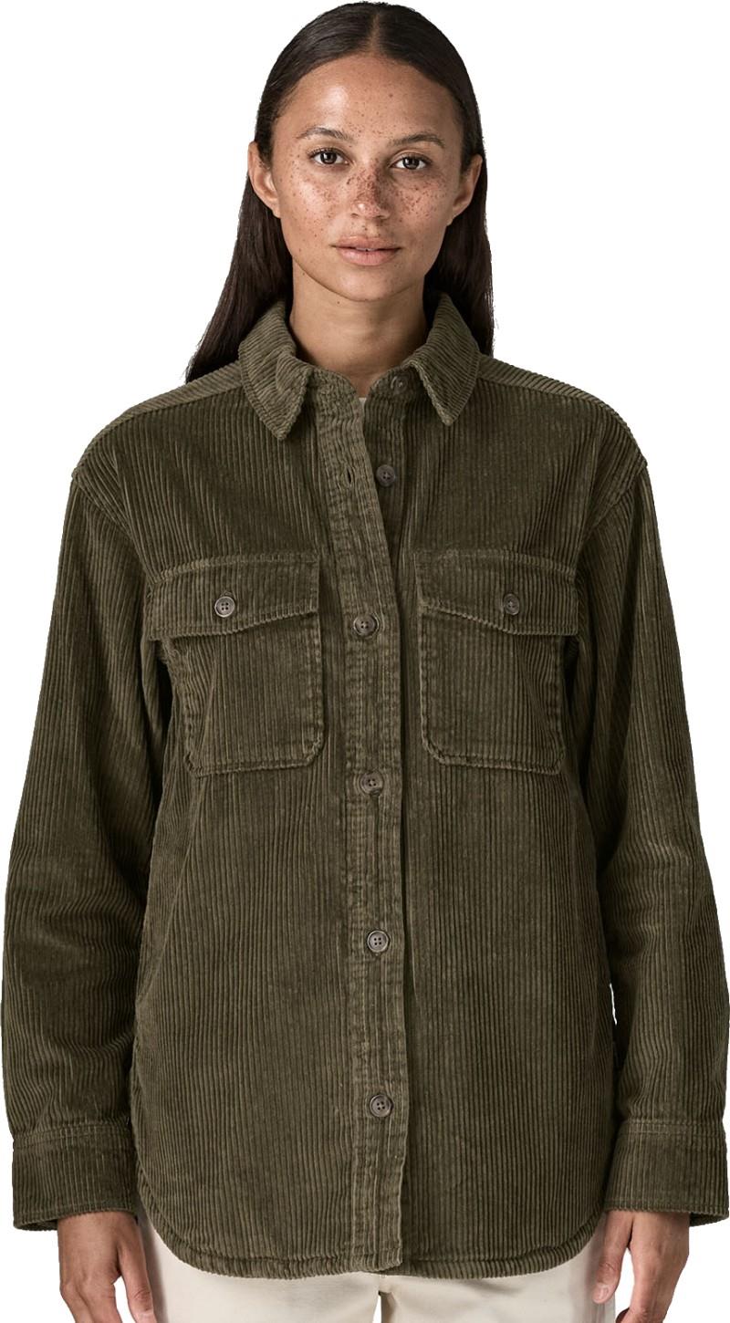 Corduroy Overshirt Jacket - Womens - basin green 1