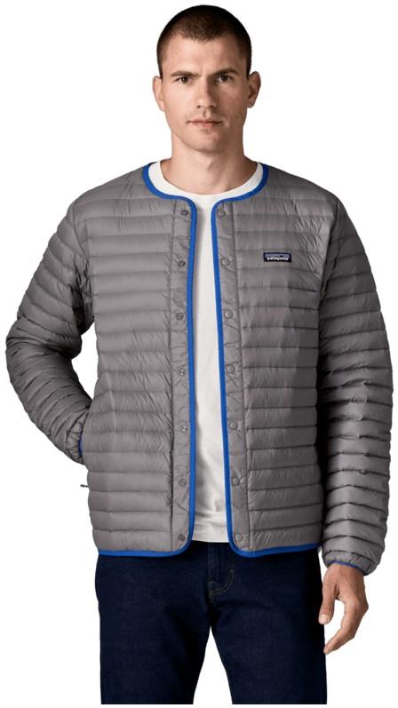 Lightweight Down Sweater Cardigan - Mens - noble grey 1