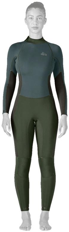 Regulator Lite 2/2 Back Zip Full Suit - Womens - sea tone green 1