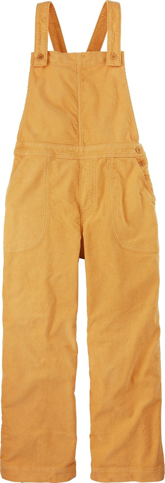 Stand Up Cropped Corduroy Overalls - Womens - beeswax tan 1