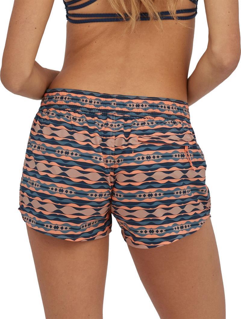 Stretch Planing Micro Shorts, 2" Inseam - Womens - Coast Highway / Tigerlily Orange 3