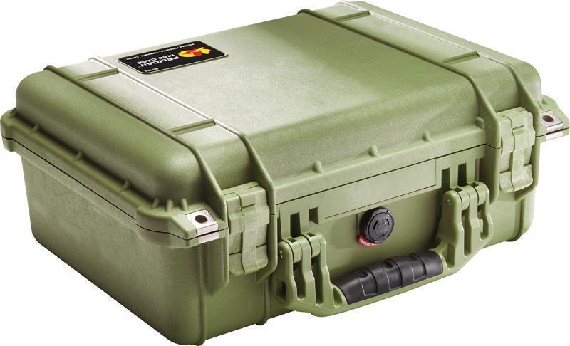 1454 Medium Case With Padded Dividers - od green 1