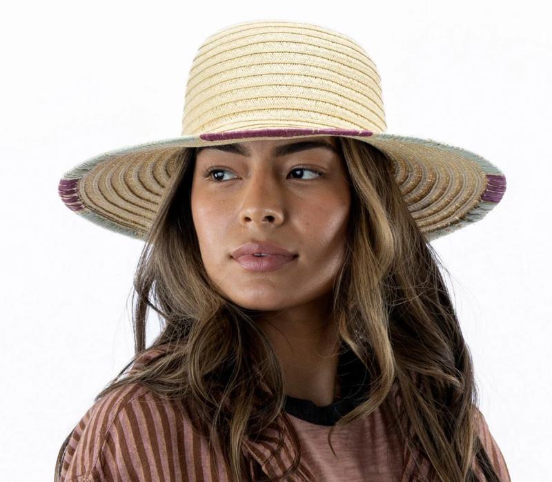 Joni Straw Sun Hat - Womens - Berry 2