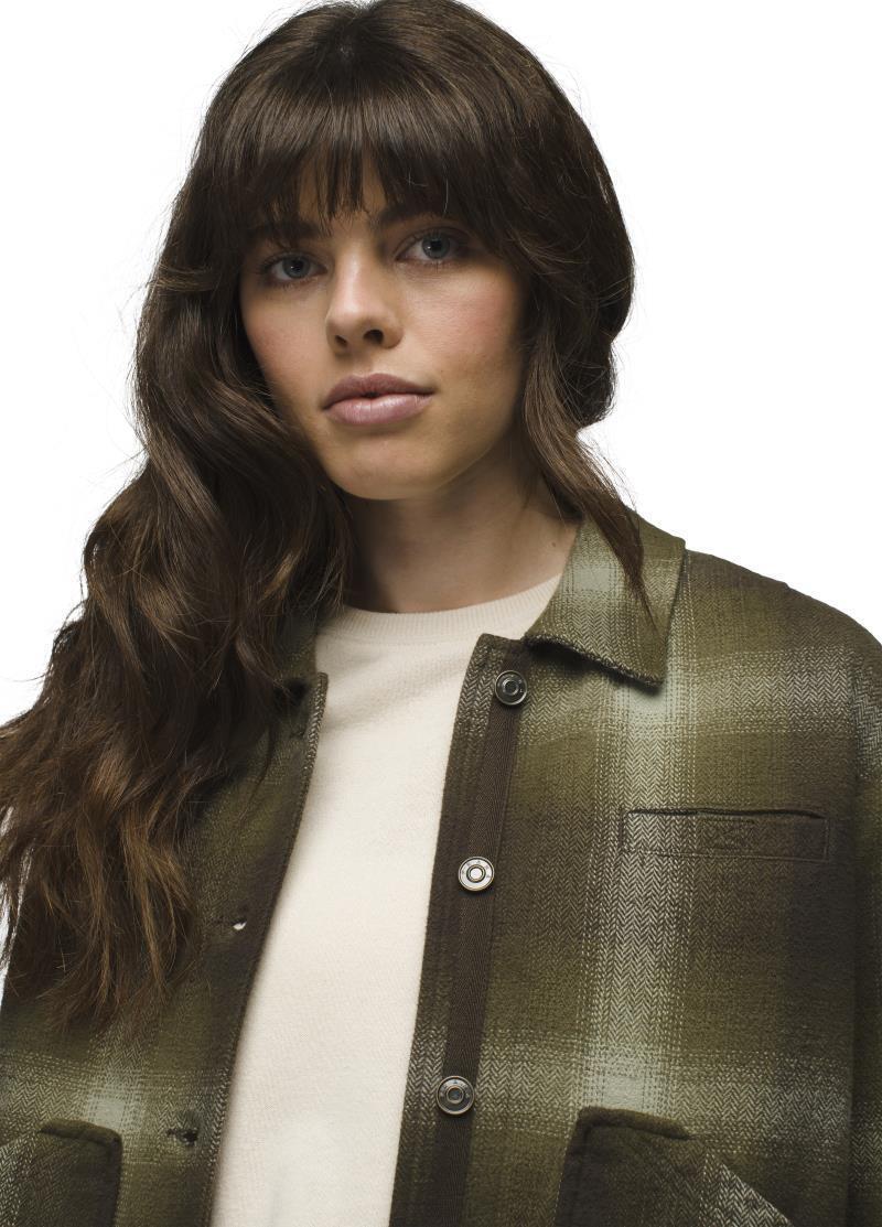 Bridges Flannel Jacket - Womens - Cargo Green 4