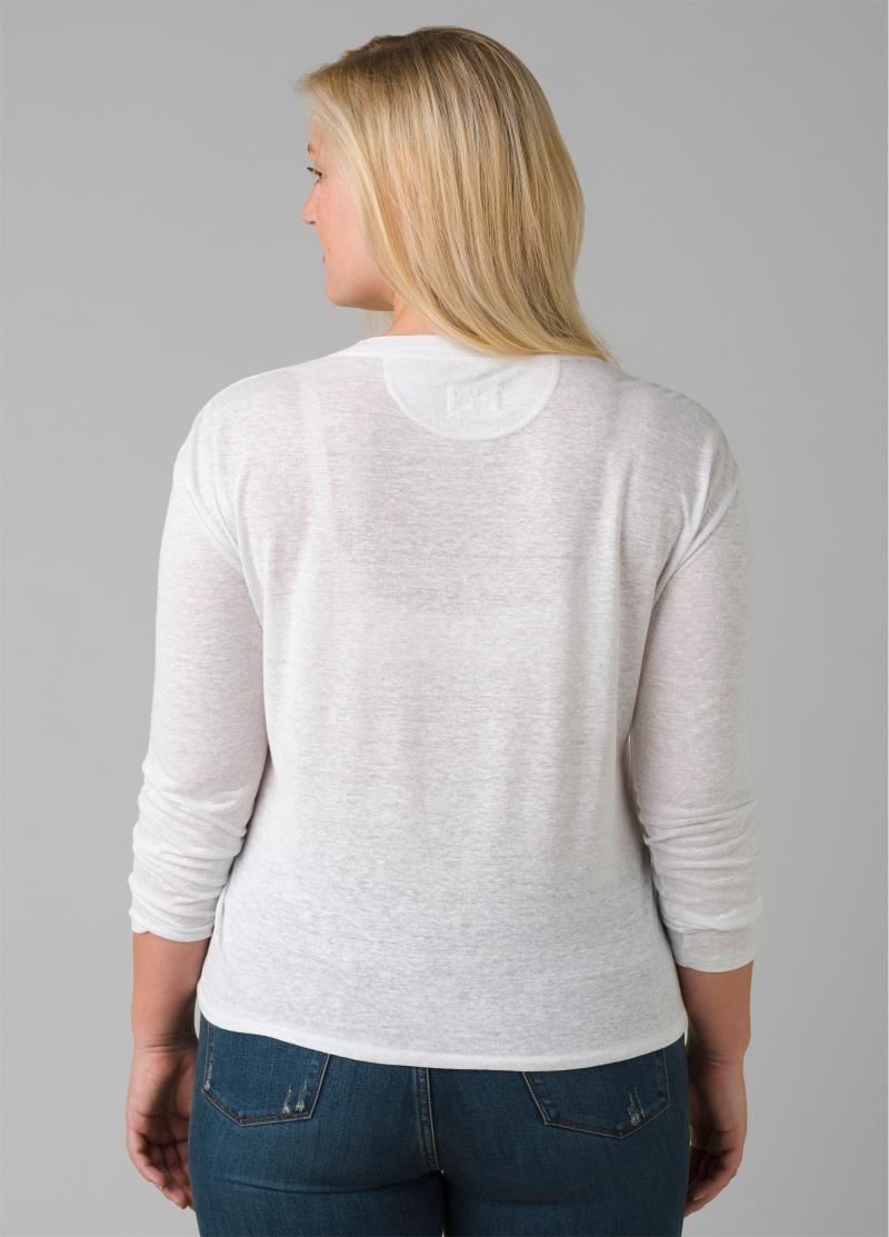 Cozy Up LS Tee - Womens - White 3