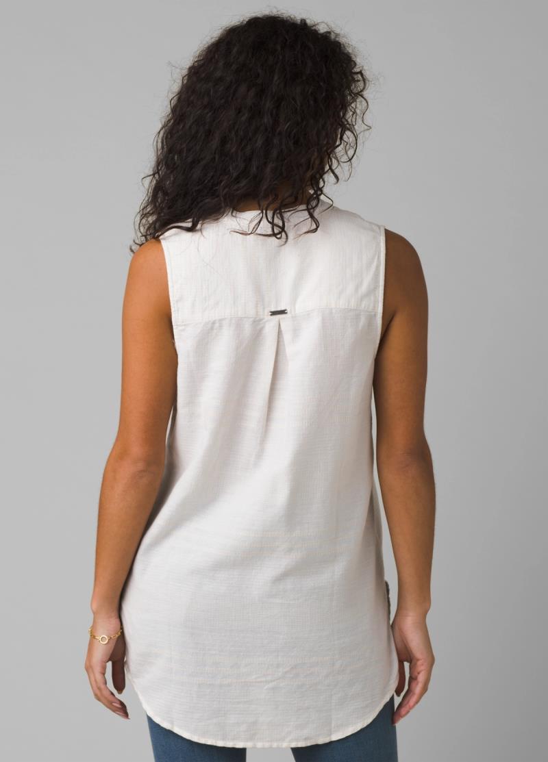 Emery Run Tunic - Womens - soft white stripe 1