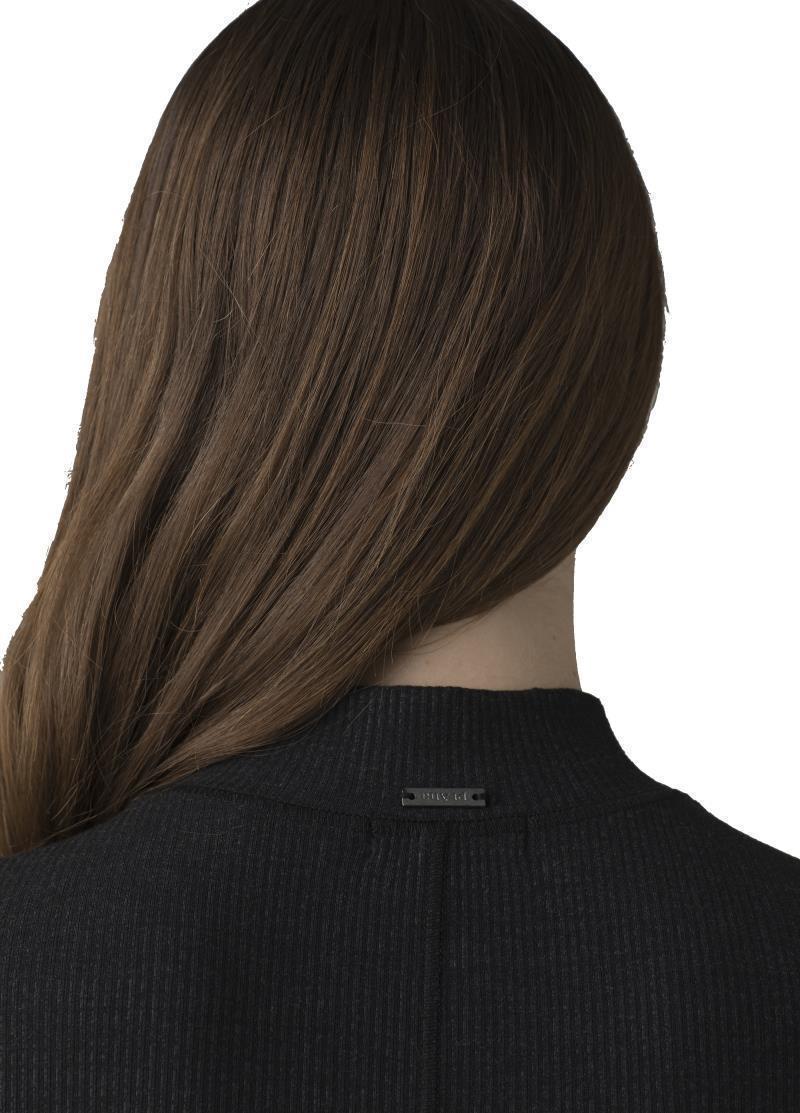 Foundation Rib Mock Neck - Womens - black heather 1