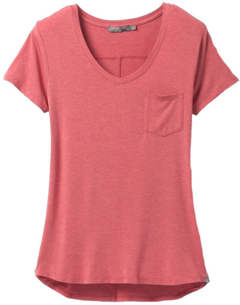 Foundation SS V-Neck Plus - Womens - rouge heather 1