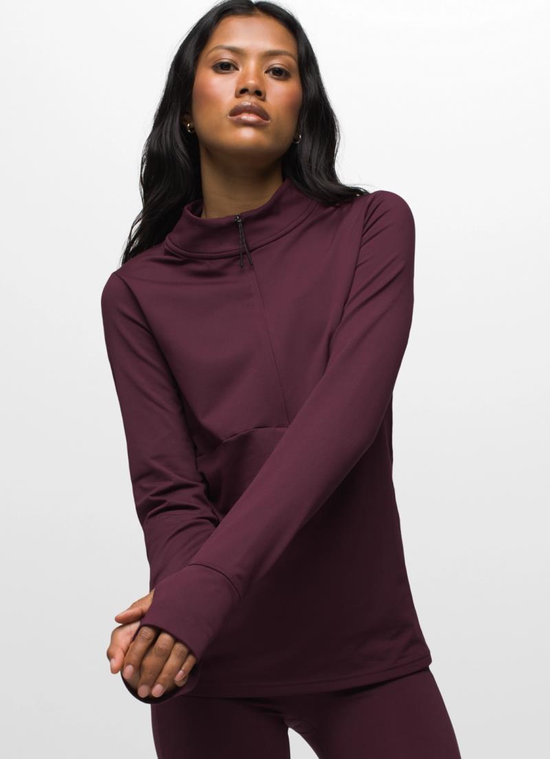Ice Flow Half Zip - Womens - Mulberry 2