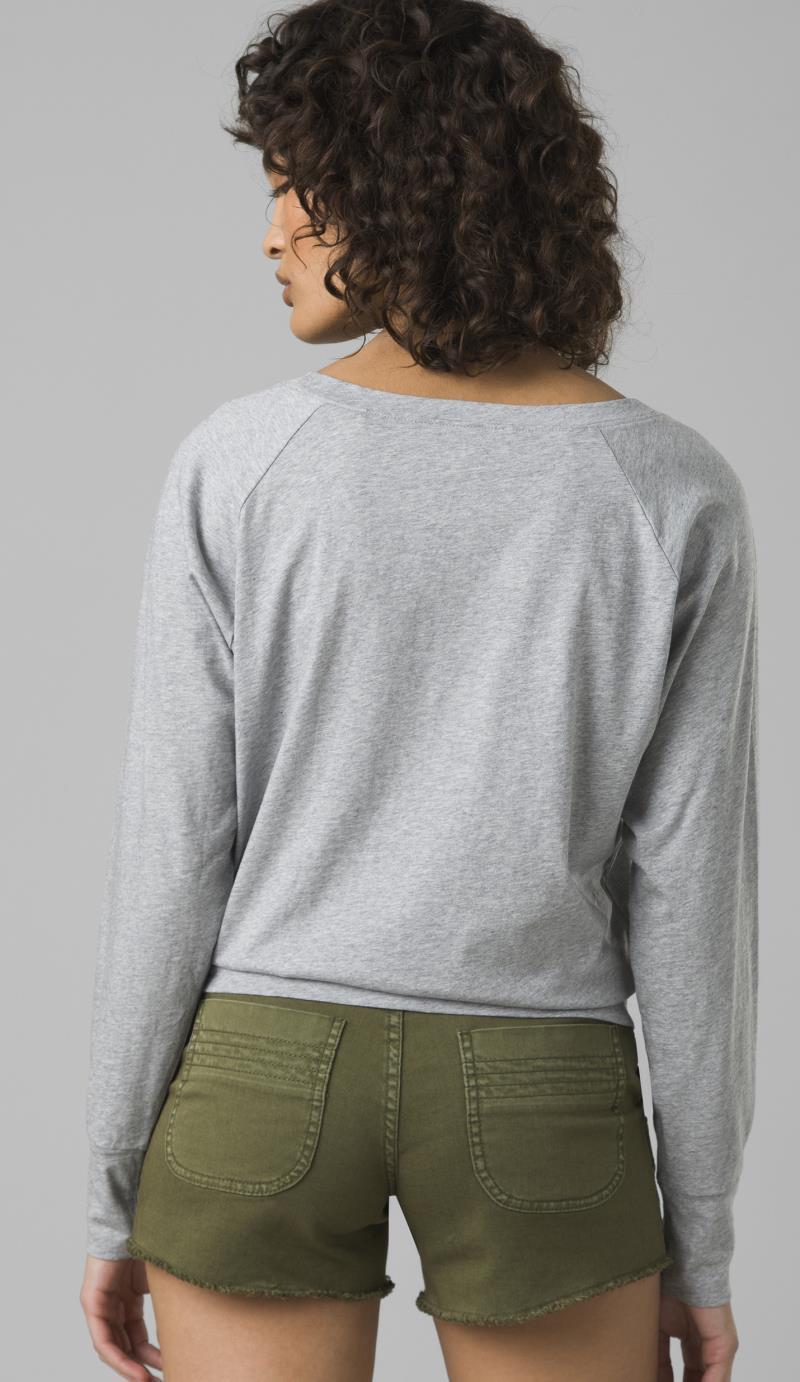 Organic Graphic LS - Womens - Heather Grey Vibes 2
