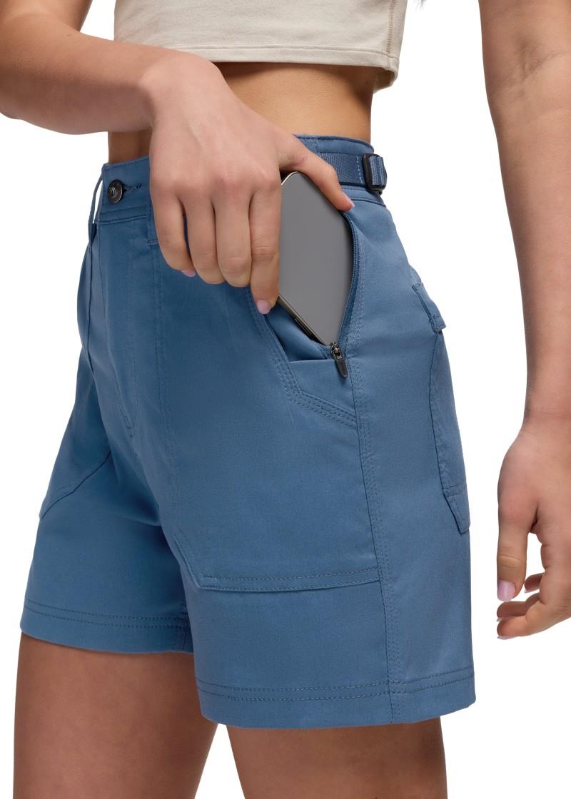 Stretch Zion Cargo Shorts, 3" Inseam - Womens - bluff blue 1