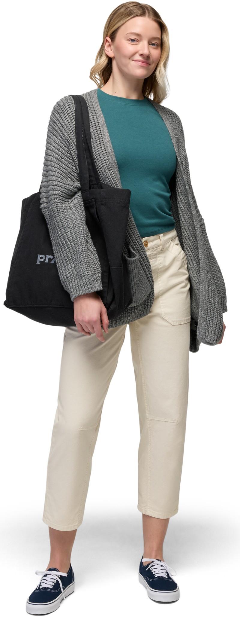 Sunday River Long Cardigan - Womens - heather grey 1