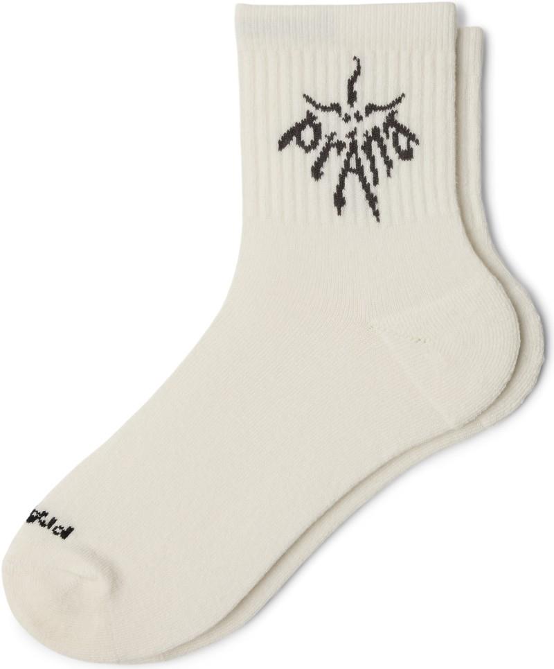 prAna Originals Half Crew Socks - soft white / shadow 1