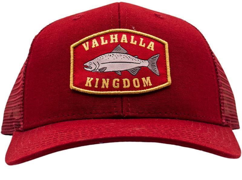 VPO Mesh Trucker Hat - Large and Wide Trout Patch - Dark Red 1