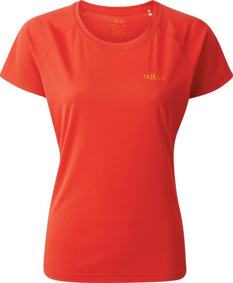 Pulse SS Tee - Womens - Red Grapefruit 1