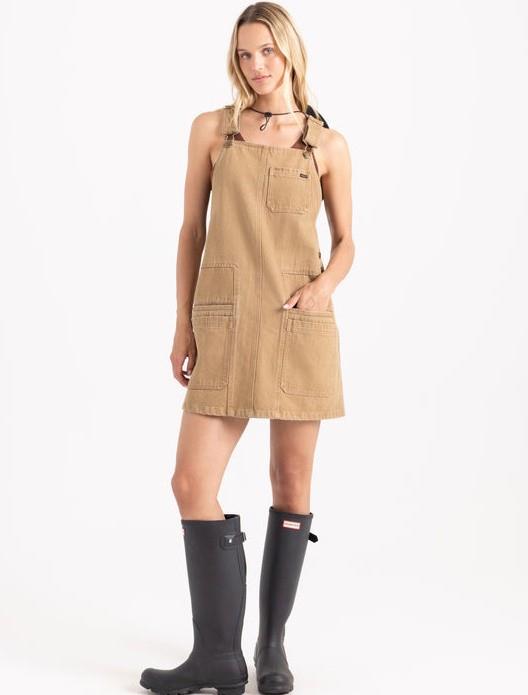 HWY 1 Overall Dress - otter 1