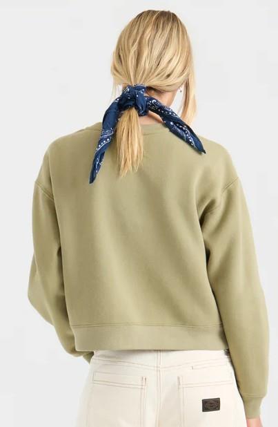 Port Crew Fleece - Womens - dusty olive 1