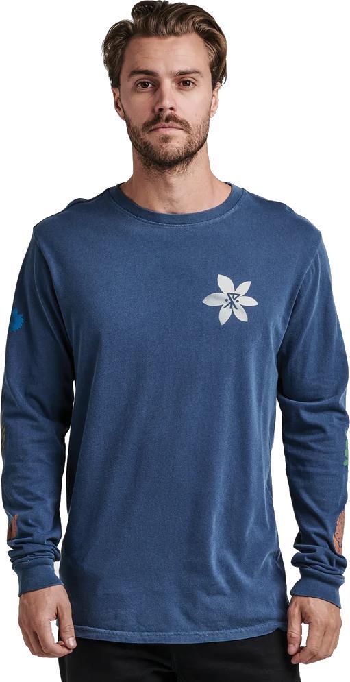 Xerox Floral LS Tee - Mens - Blue Grey Hama Wash 3