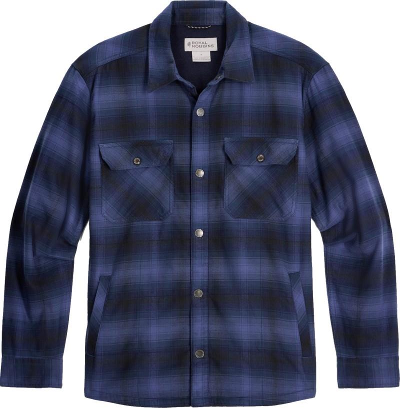 Vista Flannel Shacket - Mens - deep blue grizzly plaid 1