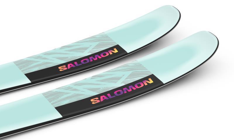 QST Lumen 98 Skis - Womens - Bleached Aqua / Rhodamine Red / Golden Poppy 6