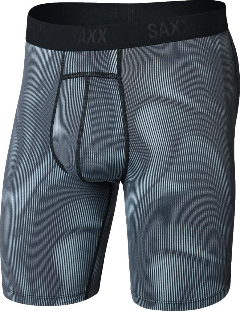Smooth Flex Light Compression Long Boxer Briefs, 8" Inseam - Mens - smoke camo-deep navy 1