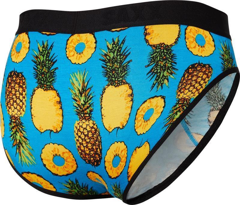 Ultra Super Soft Brief Fly - Mens - Polka Pineapple-Blue 2