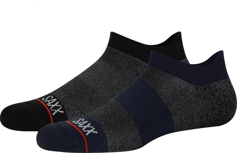 Whole Package Low Show Socks - Mens - 2 Pack - Black Heather / Ombre Rugby 1
