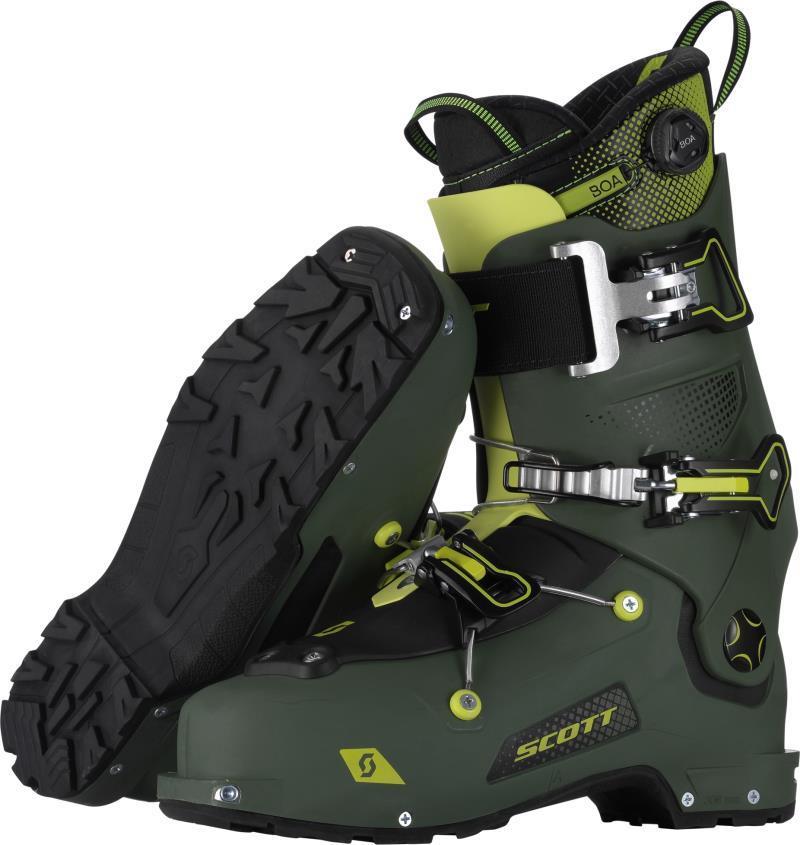 Freeguide Carbon Ski Boot - military green / yellow 1